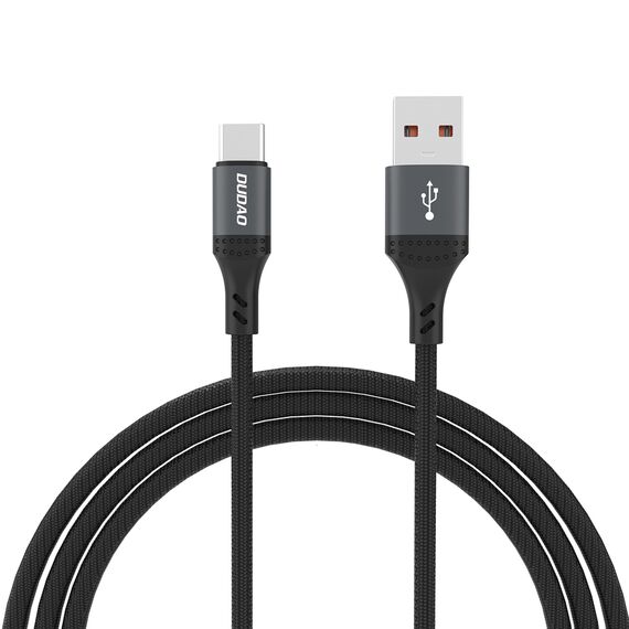 Dudao L3ST USB-A - USB-C 5A Cable 1.2m Braided - Black - Cables & Adapters - Cables & Accessories - Techbox