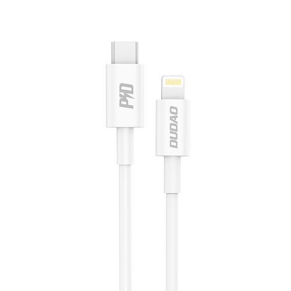 Dudao L6X USB-C - Lightning PD 20W 1m Cable - White - Cables & Adapters - Cables & Accessories - Techbox