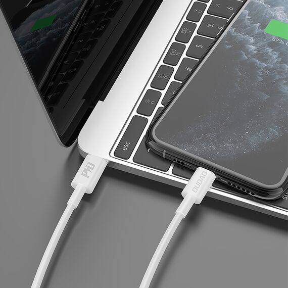 Dudao L6X USB-C - Lightning PD 20W 1m Cable - White - Cables & Adapters - Cables & Accessories - Techbox