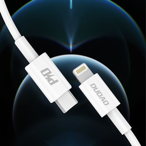 Dudao L6X USB-C - Lightning PD 20W 1m Cable - White - Cables & Adapters - Cables & Accessories - Techbox