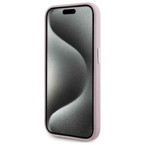 Karl Lagerfeld FW Metal Plate MagSafe iPhone 15 Pro Case - Pink | Techbox