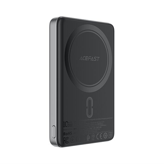 Powerbank Acefast M12-10000 PD20W ultra-slim, MagSafe compatible - black | Techbox