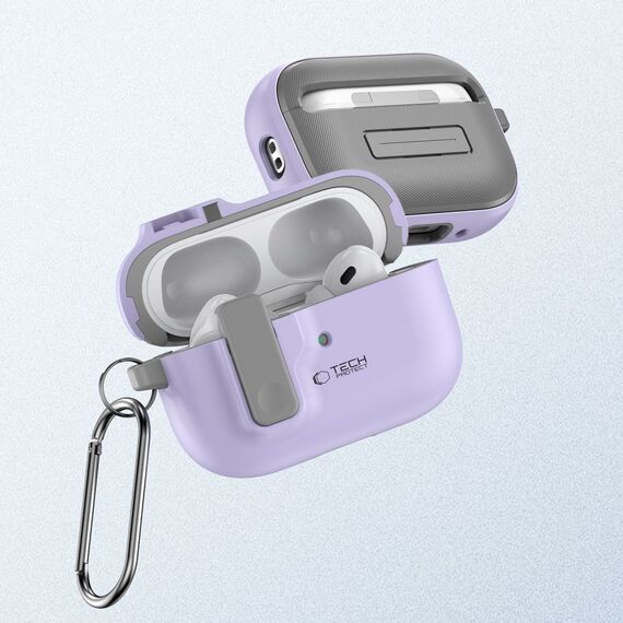 Tech-Protect Slim Hook Case with Carabiner for Apple AirPods Pro 1 / 2 - Purple | Techbox