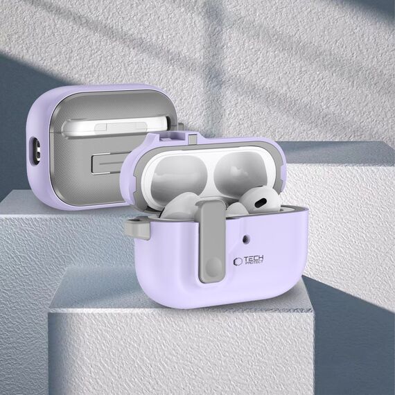 Tech-Protect Slim Hook Case with Carabiner for Apple AirPods Pro 1 / 2 - Purple | Techbox