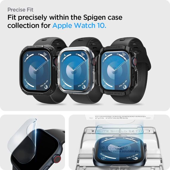 Spigen ELITE SHIELD HYBRID GLASS ”EZ FIT” 2-PACK Apple Watch 10 (42 MM) CLEAR - Accessories - Smartwatches & Accessories - Techbox