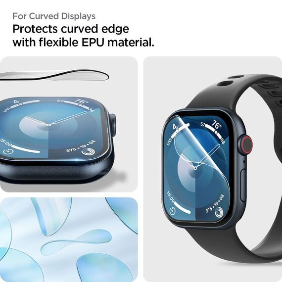 Spigen ELITE SHIELD HYBRID GLASS ”EZ FIT” 2-PACK Apple Watch 10 (46 MM) CLEAR - Accessories - Smartwatches & Accessories - Techbox