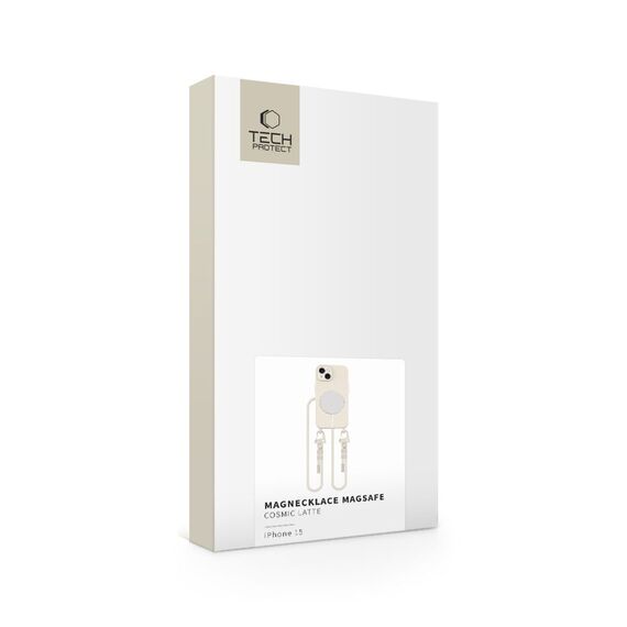 Tech-Protect MagNecklace MagSafe iPhone 15 Case - Beige | Techbox