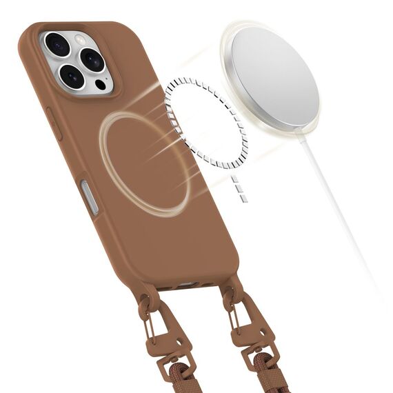 Tech-Protect MagNecklace MagSafe iPhone 16 Pro Case - Brown | Techbox