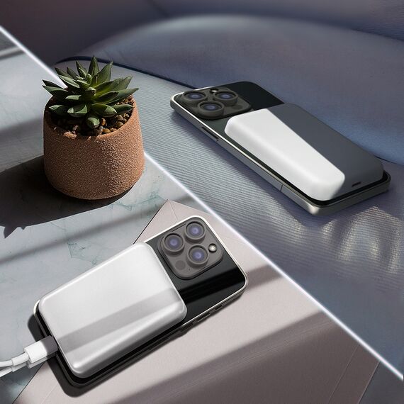 Wozinsky WRW349YWS 10,000 mAh Magnetic Power Bank - White | Techbox