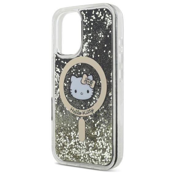 Hello Kitty Liquid Glitter Fever MagSafe iPhone 16 Case - Gold | Techbox