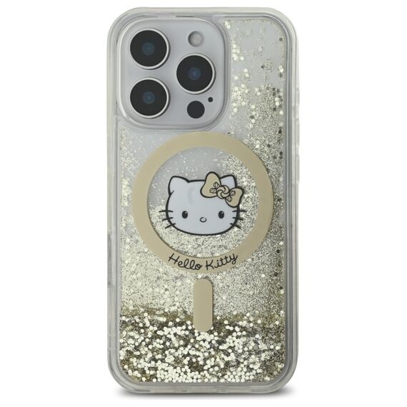 Hello Kitty Liquid Glitter Fever MagSafe iPhone 16 Pro Case - Gold | Techbox
