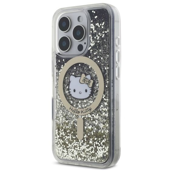 Hello Kitty Liquid Glitter Fever MagSafe iPhone 16 Pro Case - Gold | Techbox