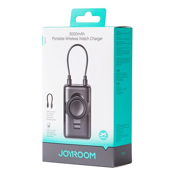 Joyroom JR-W13 5000mAh Wireless Power Bank for Apple Watch + USB-C and Lightning – Black | Techbox