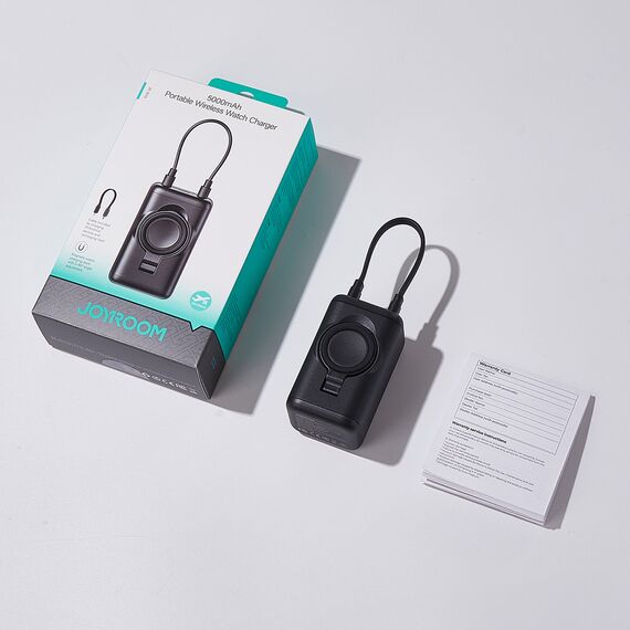 Joyroom JR-W13 5000mAh Wireless Power Bank for Apple Watch + USB-C and Lightning – Black | Techbox