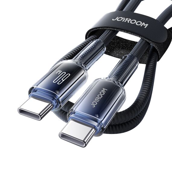 Joyroom S-A42 Crystal-Clear Series 60W USB-C - USB-C cable 1.2m - black - Cables & Adapters - Cables & Accessories - Techbox