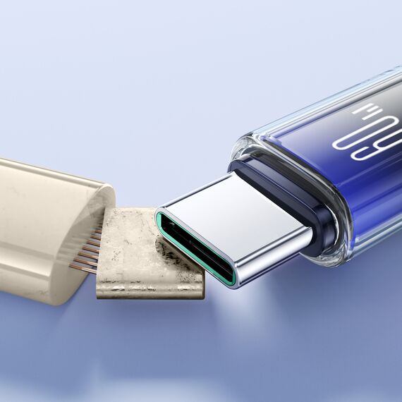 Joyroom S-A42 Crystal-Clear Series 60W USB-C - USB-C cable 1.2m - black - Cables & Adapters - Cables & Accessories - Techbox