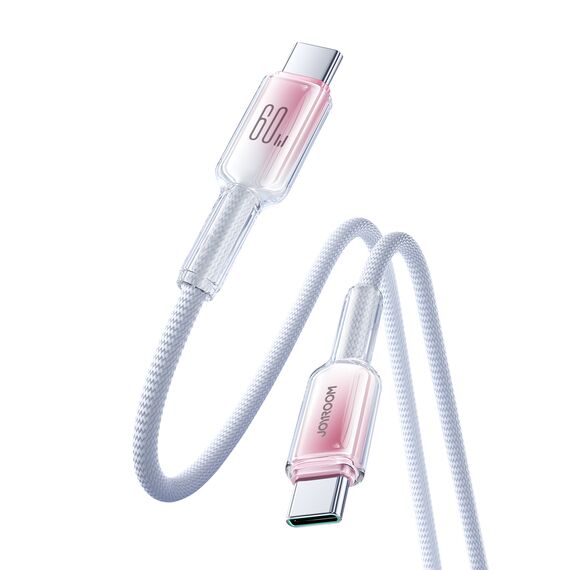 Joyroom S-A42 Crystal-Clear Series 60W USB-C - USB-C cable 1.2m - white - Cables & Adapters - Cables & Accessories - Techbox