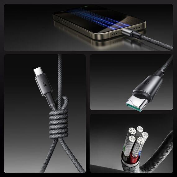 Joyroom S-A50 Unlimited Series 3A USB-A - USB-C Cable with Magnetic Organizer 1.2m - Gray - Cables & Adapters - Cables & Accessories - Techbox