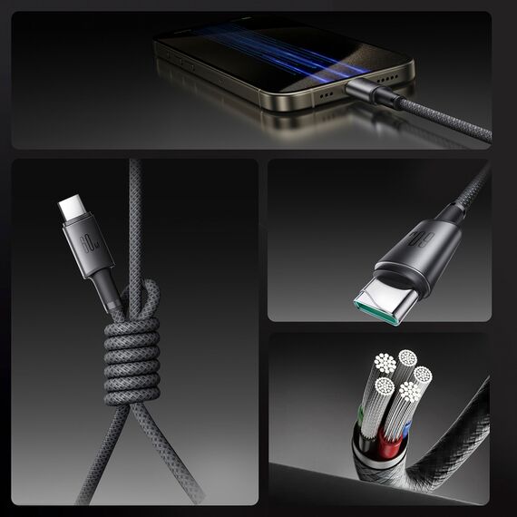 Joyroom S-A50 Unlimited Series 60W USB-C - USB-C Cable with Magnetic Organizer 1.2m - Gray - Cables & Adapters - Cables & Accessories - Techbox