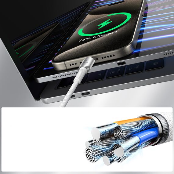 Joyroom S-A51 Cutting-Edge Series 60W USB-C - USB-C cable 1.2m - gray - Cables & Adapters - Cables & Accessories - Techbox