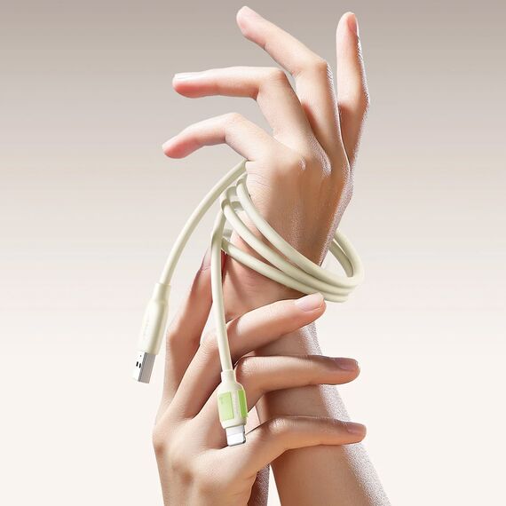 Joyroom S-A53 3A USB-A - Lightning Cable with Fluorescent Tip 1.2m - Beige - Cables & Adapters - Cables & Accessories - Techbox