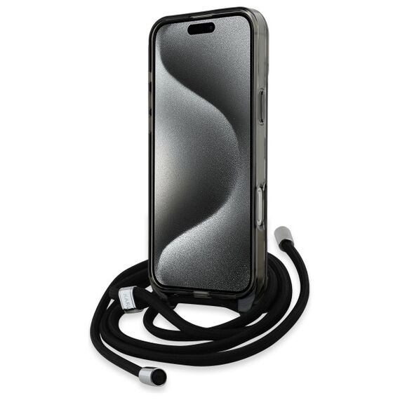 Karl Lagerfeld IML Crossbody Monogram Karl &amp; Choupette Head MagSafe Case for iPhone 16 Pro Max - Black | Techbox