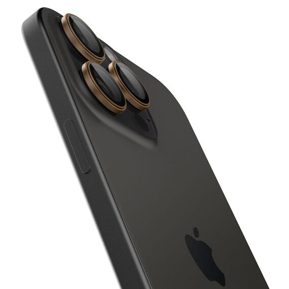 Spigen Optik Pro GLAS.TR ”EZ FIT” Camera Protector 2-PACK for iPhone 16 Pro / Pro Max - Brown