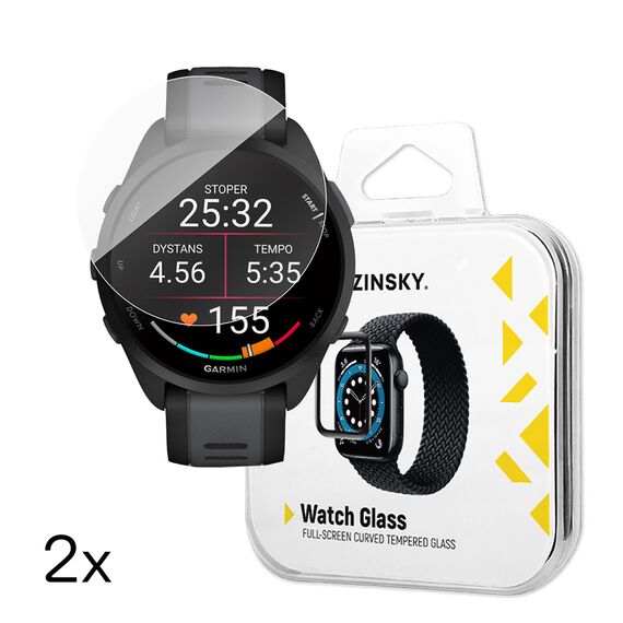 Wozinsky Full Glue Tempered Glass for Garmin Forerunner 165 (2 pcs.) - Accessories - Smartwatches & Accessories - Techbox