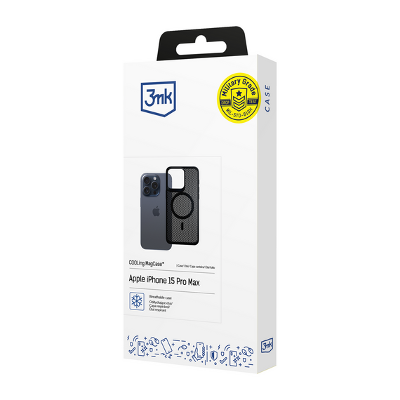 3mk COOLing MagCase Case for Apple iPhone 15 Pro Max - Black - Uncategorized Cases (2) - Cases - Techbox