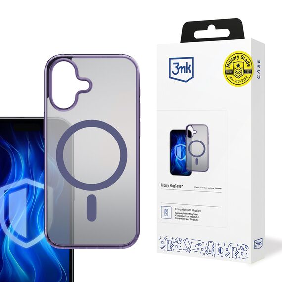 3mk Frosty MagCase Purple Case for Apple iPhone 16 Plus - purple | Techbox