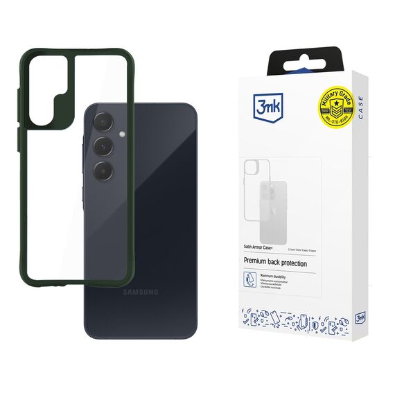 3mk Satin Armor Case+ Green for Samsung Galaxy A55 5G - transparent - Uncategorized Cases (2) - Cases - Techbox