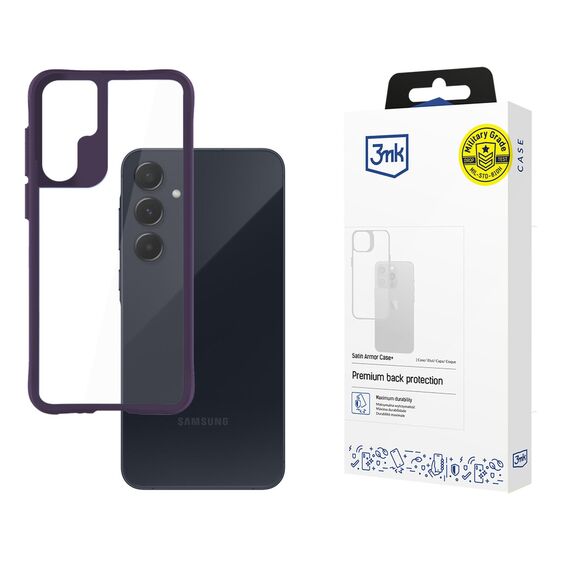 3mk Satin Armor Case+ Purple for Samsung Galaxy A55 5G - transparent | Techbox