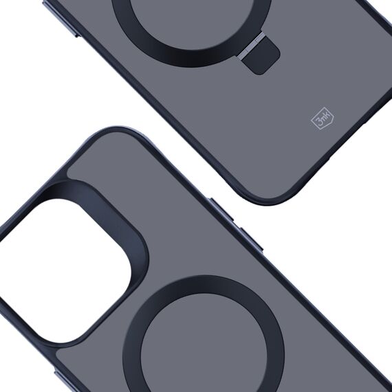 3mk Smoke Case Mag&amp;Stand for Apple iPhone 16 pro max - black - Apple Cases - Cases - Techbox
