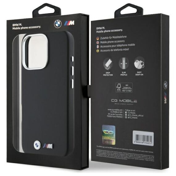 BMW M Smooth Full Wrapped Metal MagSafe Case for iPhone 16 Pro - Black | Techbox