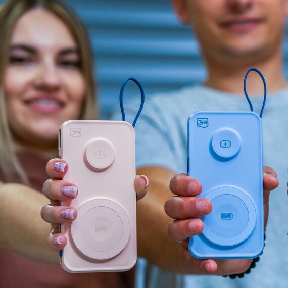 Powerbank 3mk PastelUp 10,000mAh 22.5W USB 1A1C - pink - Powerbanks - Smartphone Chargers - Techbox