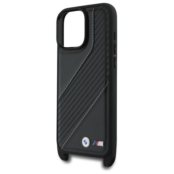 BMW M Edition Carbon Stripe &amp; Strap Case for iPhone 16 Pro Max - Black | Techbox