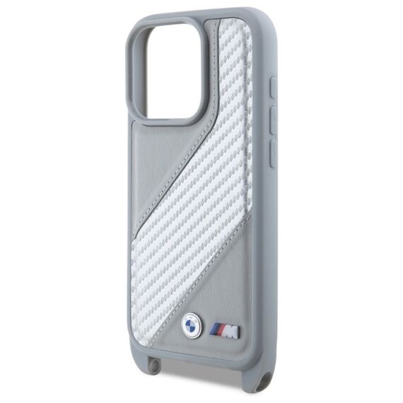 BMW M Edition Carbon Stripe &amp; Strap iPhone 16 Pro Max Case - Gray | Techbox