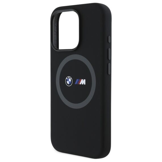 BMW BMHMP16X23SROK iPhone 16 Pro Max 6.9" black/black hardcase M Silicone Printed Ring MagSafe - Apple Cases - Cases - Techbox