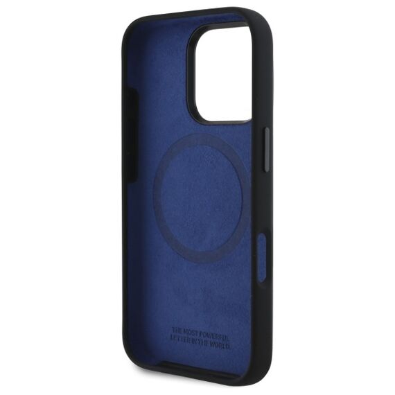 BMW BMHMP16L23SHEB iPhone 16 Pro 6.3" black/black hardcase Silicone Hexagon Blue Line MagSafe - Apple Cases - Cases - Techbox