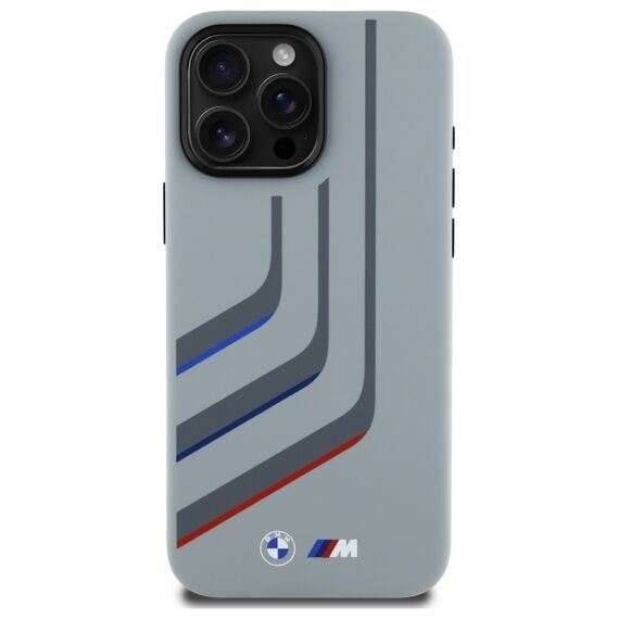 BMW BMHMP16X23SLIG iPhone 16 Pro Max 6.9" gray/gray hardcase Silicone Turning Lines MagSafe - Apple Cases - Cases - Techbox