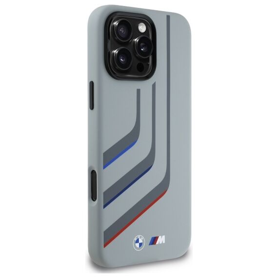 BMW BMHMP16X23SLIG iPhone 16 Pro Max 6.9" gray/gray hardcase Silicone Turning Lines MagSafe - Apple Cases - Cases - Techbox
