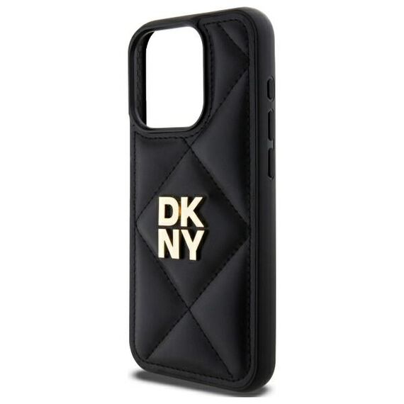 DKNY Quilted Stack Logo iPhone 15 Pro Case - Black | Techbox