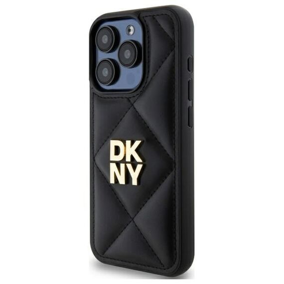 DKNY Quilted Stack Logo iPhone 15 Pro Max Case - Black | Techbox