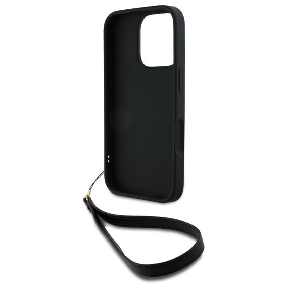 DKNY Wrist Strap Stock Logo iPhone 16 Pro Case - Black | Techbox