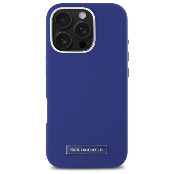 Karl Lagerfeld KLHMP16XPGMSRPB iPhone 16 Pro Max 6.9" blue/blue hardcase FW Metal Plate MagSafe - Apple Cases - Cases - Techbox