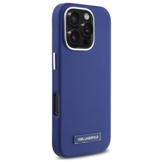 Karl Lagerfeld KLHMP16XPGMSRPB iPhone 16 Pro Max 6.9" blue/blue hardcase FW Metal Plate MagSafe - Apple Cases - Cases - Techbox