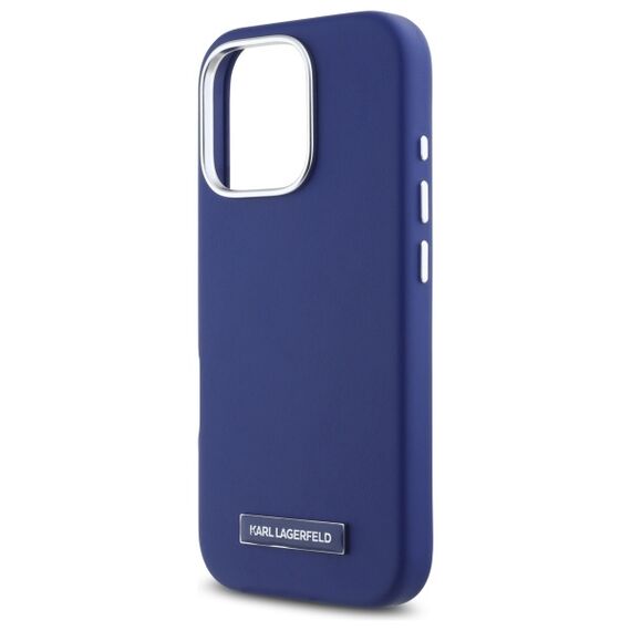 Karl Lagerfeld KLHMP16XPGMSRPB iPhone 16 Pro Max 6.9" blue/blue hardcase FW Metal Plate MagSafe - Apple Cases - Cases - Techbox