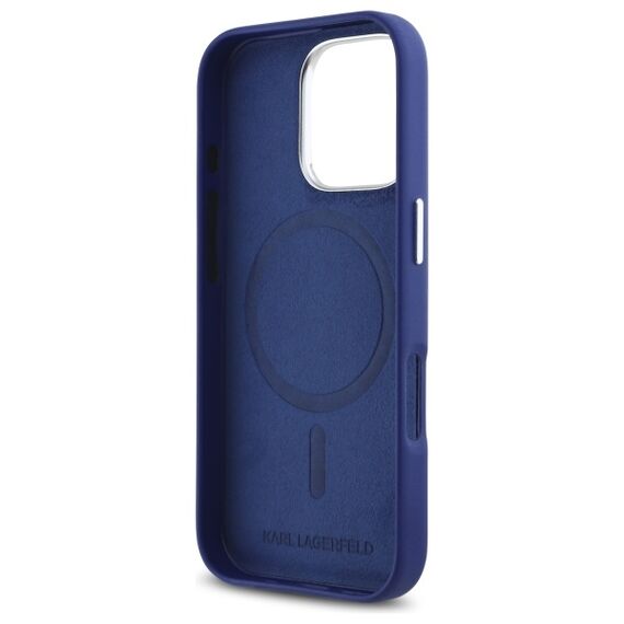 Karl Lagerfeld KLHMP16XPGMSRPB iPhone 16 Pro Max 6.9" blue/blue hardcase FW Metal Plate MagSafe - Apple Cases - Cases - Techbox