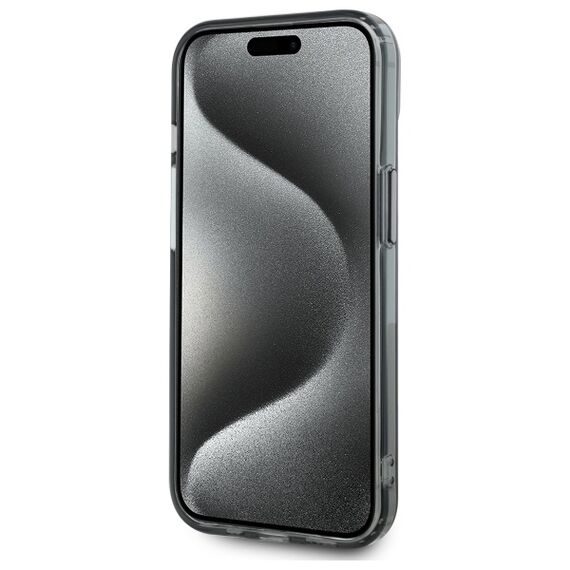 Karl Lagerfeld KLHMP15SHLSKIK iPhone 15 6.1" black/black hardcase IML Metal Karl Head MagSafe
