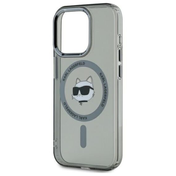 Karl Lagerfeld KLHMP15XHLSCHK iPhone 15 Pro Max 6.7" black/black hardcase IML Metal Choupette Head MagSafe